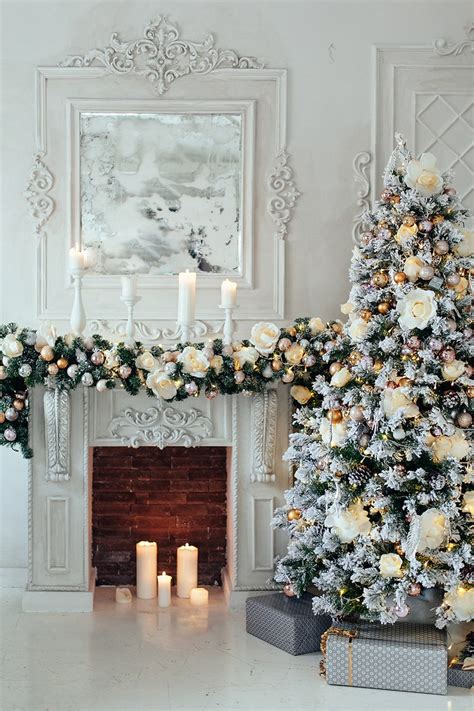 Christmas White Room With Decoration Photography Backdrops Dbd P19188
