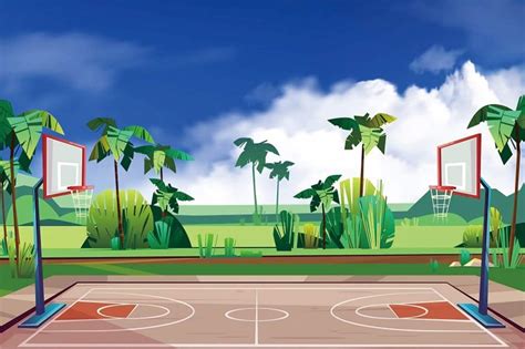 Basketball Court Background Cartoon Ubicaciondepersonascdmxgobmx