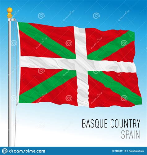 Basque Country Regional Flag Autonomous Community Of Spain Stock
