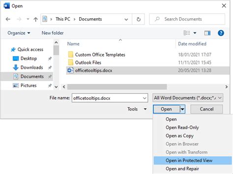 Open And Edit Files In Protected View Microsoft Office 365