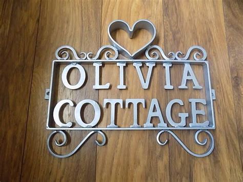 Quality Hand Crafted Wrought Iron Forged Steel Custom Made House Name