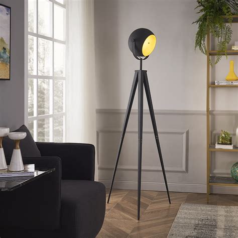 Rosen Garden Tripod Stand Black Floor Lamp Light Direction Adjustable