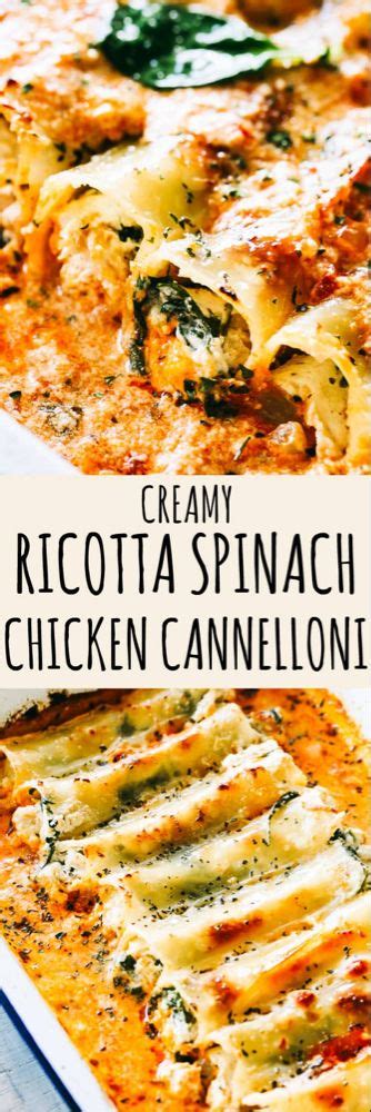 Cannelloni Pasta Tubes Packed With A Cheesy Ricotta Chicken Filling Topped With A Creamy