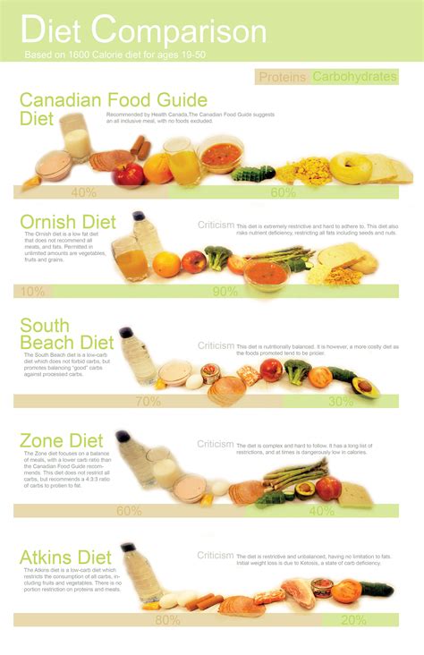 An Infographic Comparing The Popular Diets Of North America Diet