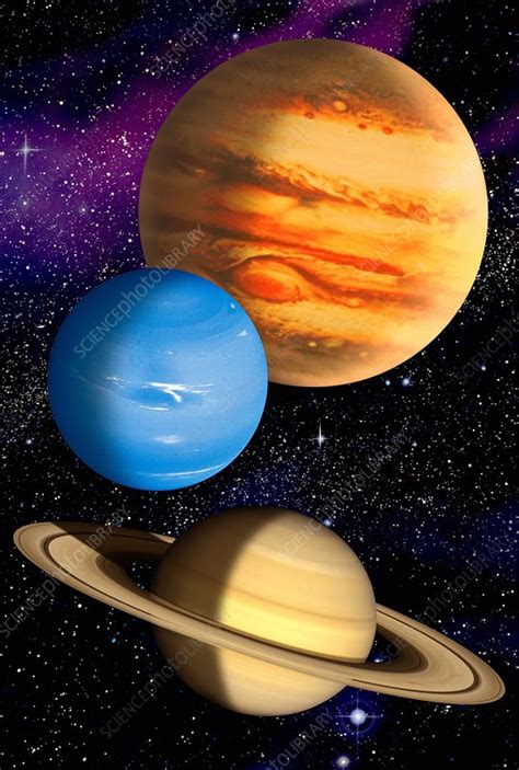 Gas Giant Planets Artwork Stock Image C0117644 Science Photo