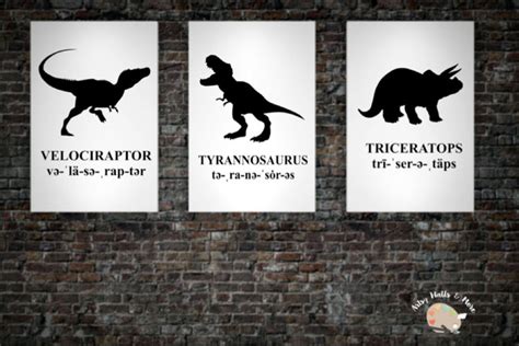 Dinosaur Wall Art Printable Boys Bedroom Dinosaur Poster 104767