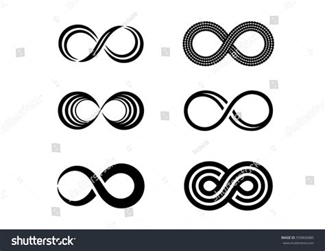 Vektor Stok Infinity Symbol Icons Vector Illustration Tanpa Royalti Shutterstock
