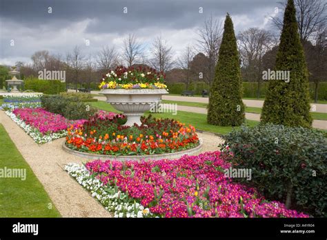 Spring Flowers In Regents Park London Uk April Stock Photo Alamy