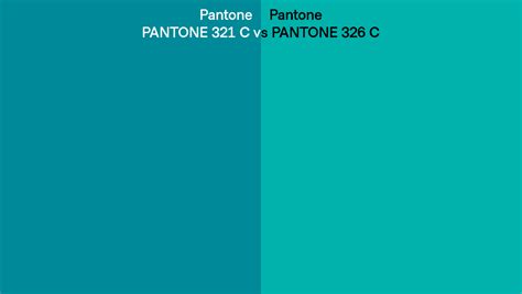 Pantone 321 C Vs Pantone 326 C Side By Side Comparison