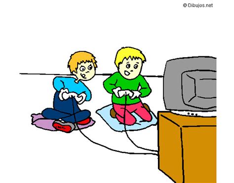 Nino jugando videojuegos en animado : Dibujo de videojuegos pintado por Soniajacqu en Dibujos.net el día 10-11-12 a las 19:59:15 ...