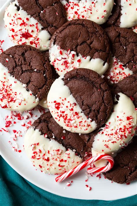 Then, as per your recipe's instructions, you either brush down the sides of the saucepan with a heatproof pastry brush that has been dipped in warm water to. White Chocolate Dipped Peppermint Chocolate Cookies ...