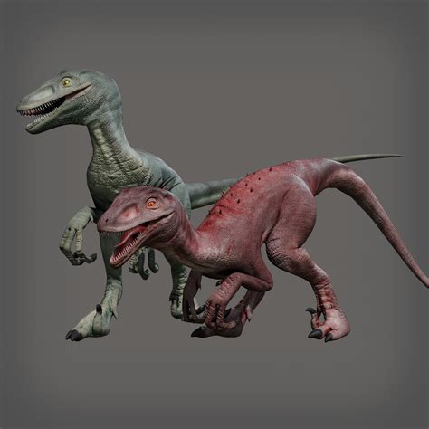 Rigged Raptor Blender Model Cgtrader