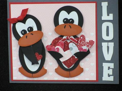 Penguin Love Valentines Cards Penguin Love Art Template