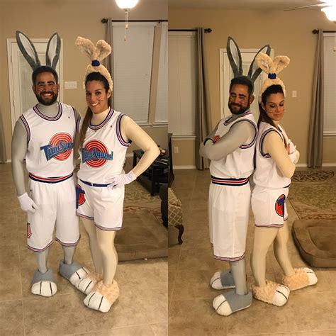 Adult Halloween Couple Costumes Space Jam Bugs Bunny And Lola Bunny