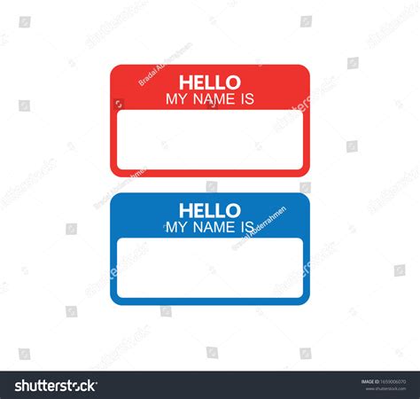 Vector Hello My Name Label Sticker Stock Vector Royalty Free 1659006070