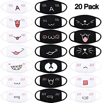 Oral drawing steps for anime and manga characters. 20 Pieces Anime Mouth Mask Cartoon Cotton Face Mask Cute ...