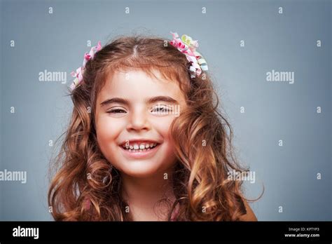 Cute Happy Little Girl Stock Photo Alamy