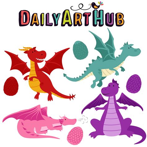Dragons And Eggs Clip Art Set Daily Art Hub Free Clip Art Everyday