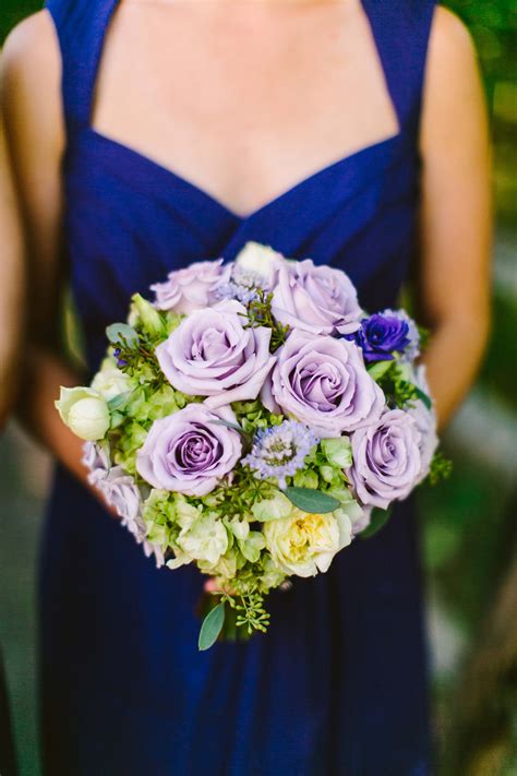 Bridesmaid With Purple Bouquet Elizabeth Anne Designs The Wedding Blog