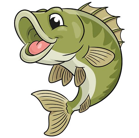 Largemouth Bass Drawing Color