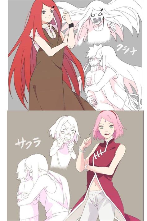 Queens Of The Fist And Beautiful Mothers Kushina Uzumaki And Sakura Uchiha Anime Naruto