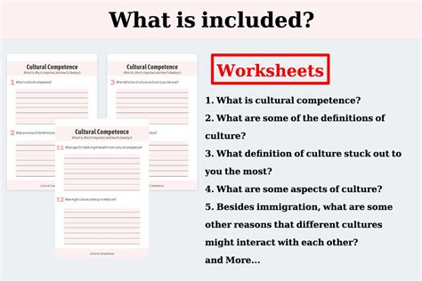 Cultural Competence Worksheet Life Coach Worksheet Lead Etsy
