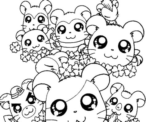 Cute Kawaii Coloring Pages Animals - Coloring For Kids