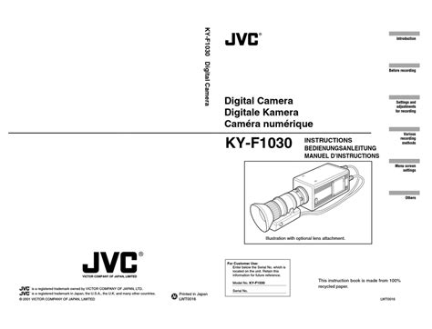 Jvc Ky F1030 Instructions Manual Pdf Download Manualslib