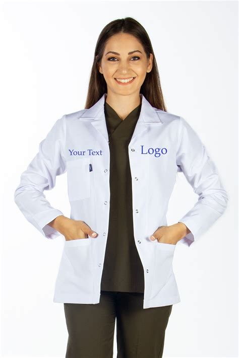 Short Lab Coat Embroidered Medical Lab Coat Personalized Lab Etsy