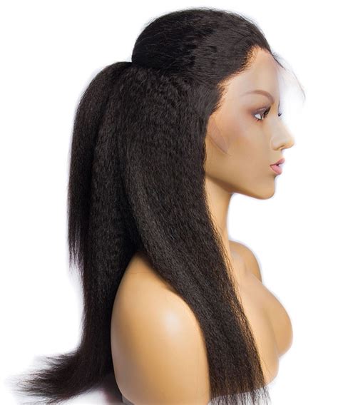 100% remy human hair wigs. 13x6 Kinky Straight 150% Density Lace Front Human Hair ...