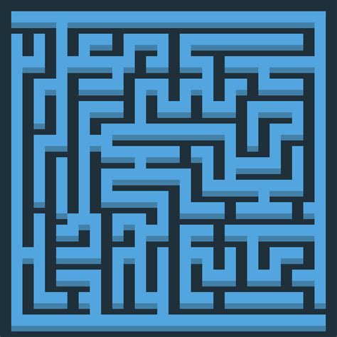 Pixel Blue Maze Pixel Design Pixel Art Games Pixel Art Design