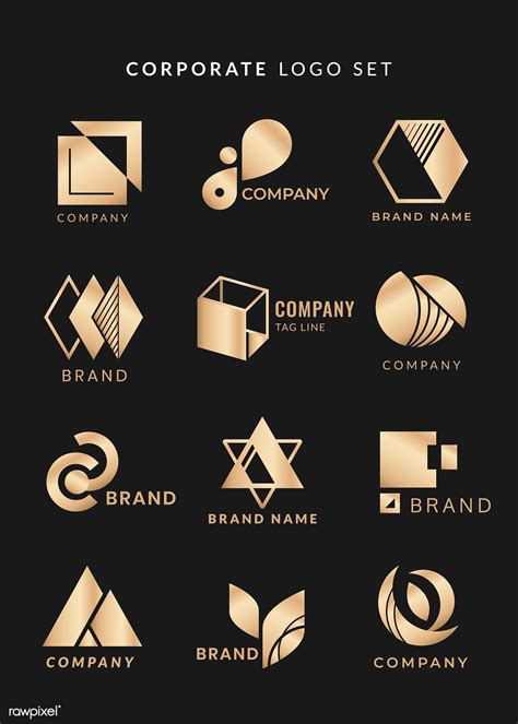 Company Branding Logo Designs Vector Collection Premium Image By