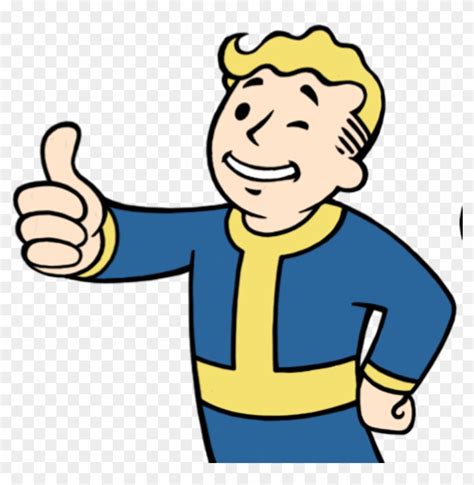 Download Vault Boy Sticker Pip Boy Thumbs Up  Clipart Png Download