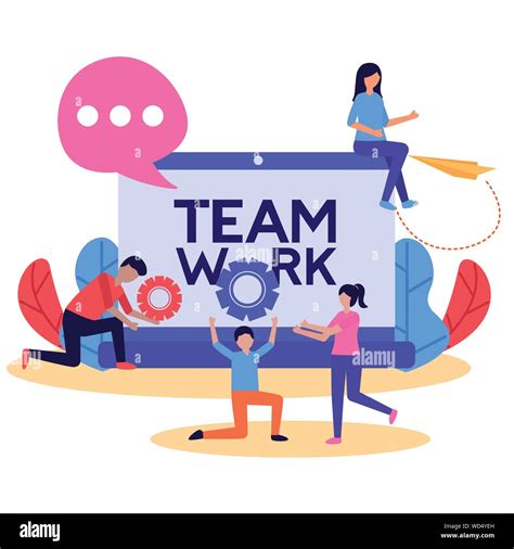 People With Teamwork Icon Vector Design Stock Vector Image And Art Alamy