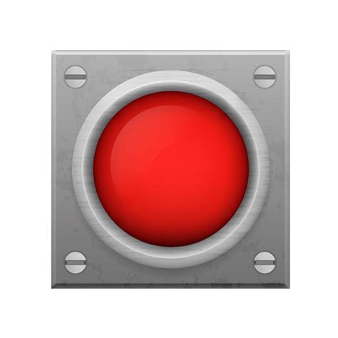 Botón Rojo De Alarma Símbolo De Señalización De Emergencia En Placa De