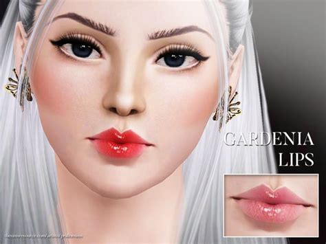 Pralinesims Gardenia Lips Sims 3 Makeup Sims 3 Sims