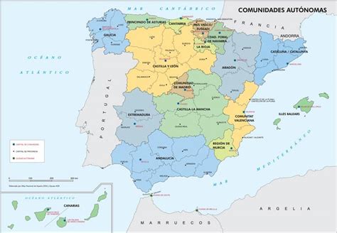 Mapa De España Para Imprimir 🗺️ Mudo Político Pdf