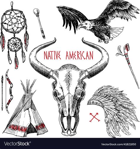 Native American Royalty Free Vector Image Vectorstock