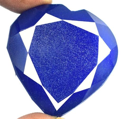 Blue Sapphire Heart Shape Gemstone 208 Ct Natural African Valentines