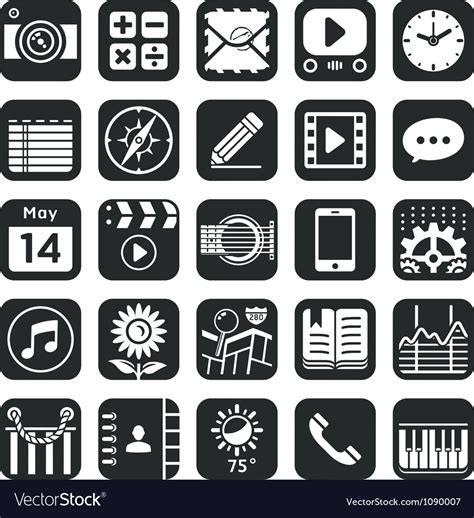 Application Icons For Smartphone And Web Vector Image