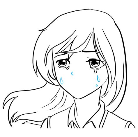 How To Draw A Sad Anime Face Really Easy Drawing Tutorial Images And