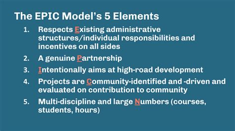 The Epic Model For Presentations Epic N