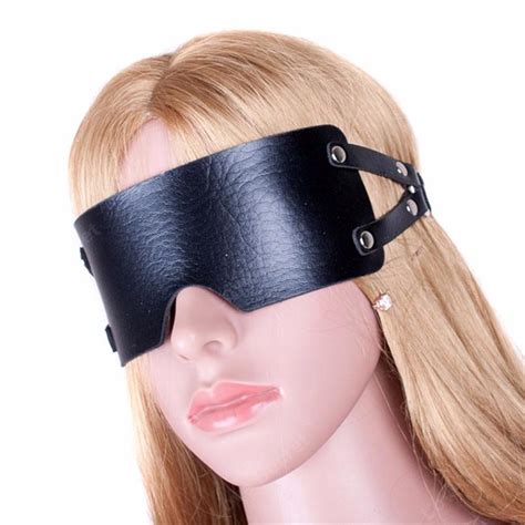 Pu Leather Fetish Wear Blindfold Sexy Eye Mask Female Sex Toys For