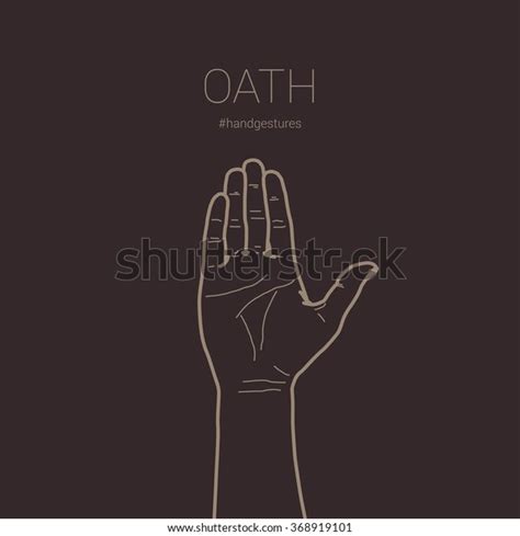 Taking Pledge Hand Raised Oath Hand Vetor Stock Livre De Direitos