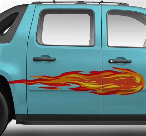 Flames Car Vinyl Decal Tenstickers