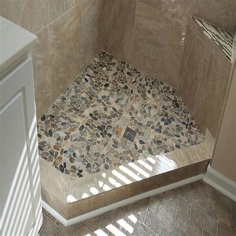 Sliced Cobblestone Pebble Tile Shower Floor Pebble Tile Shop