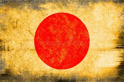 Flag Of Japan With Red Rays Stylization Of Japanese National Banner