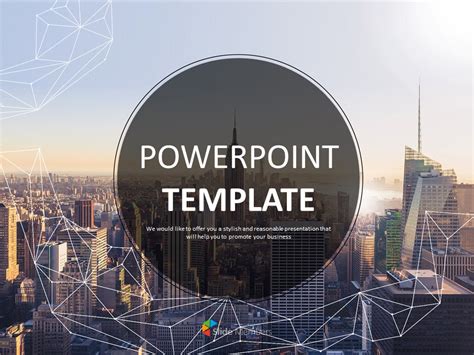 Free Ppt Template Buildings And Cities