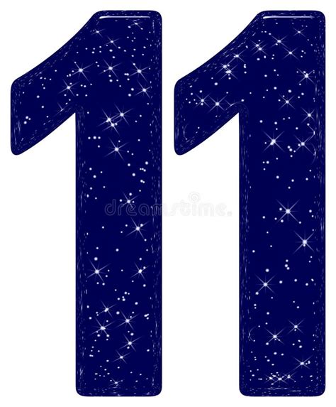 Numeral 11 Eleven Isolated On White Background 3d Render Stock