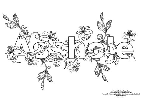 Swear Words Free Printable Coloring Pages For Adults Only Quotes Some